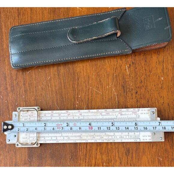 Vintage Keuffel & Esser Slide Ruler K&E Leather Case Concise - Picture 4 of 5
